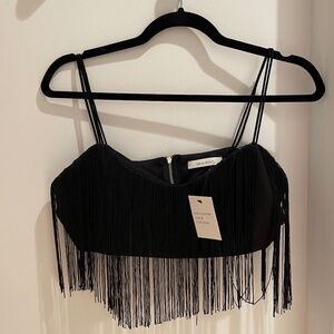 NWT Crop Tassle Top